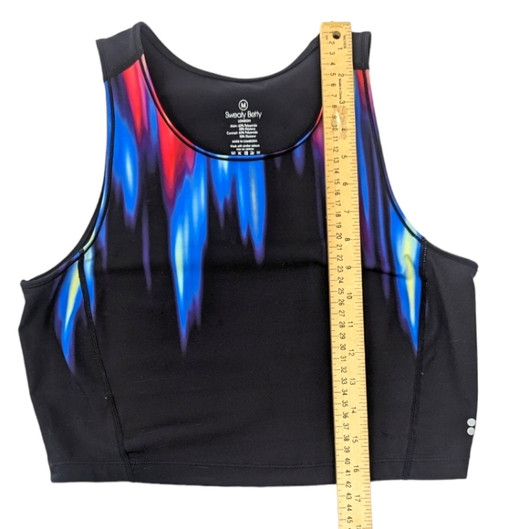 Sweaty Betty Kenza Power Crop Tank Top Womens Medium Black Workout Active - Picture 9 of 10